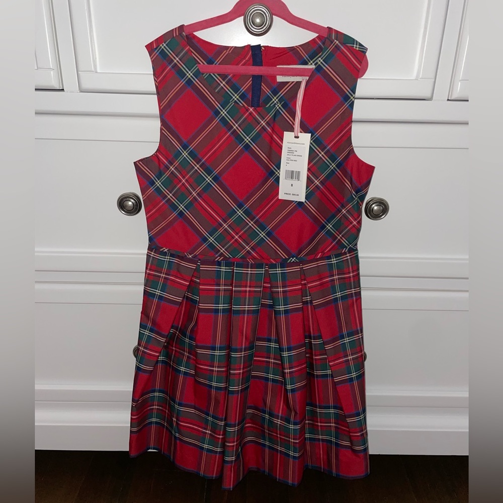 Girls Vineyard Vines Jolly Plaid Dress size 8